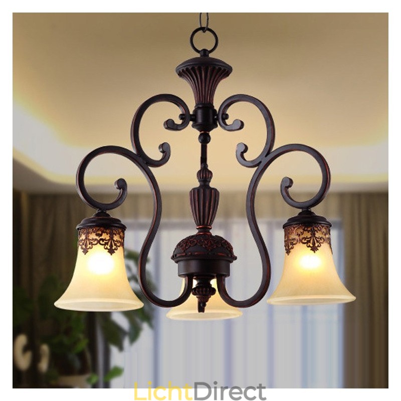 Vintage Country Island Schilderij Metalen Kroonluchter Flush Mount