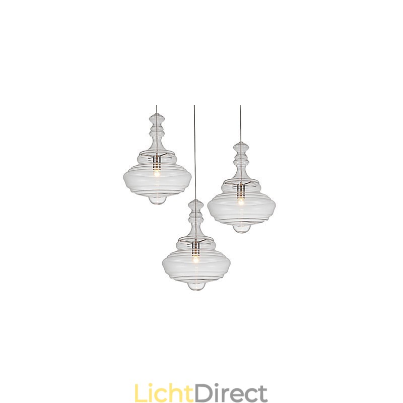 Artistieke hanglamp 1 licht moderne eenvoud kleurloos helder glas
