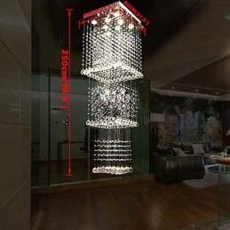 Plafond Kristallen Hanglampen Verlichting 8 Lampen Moderne Luxe Zilveren Canpoy K9 Helder Kristal Armaturen