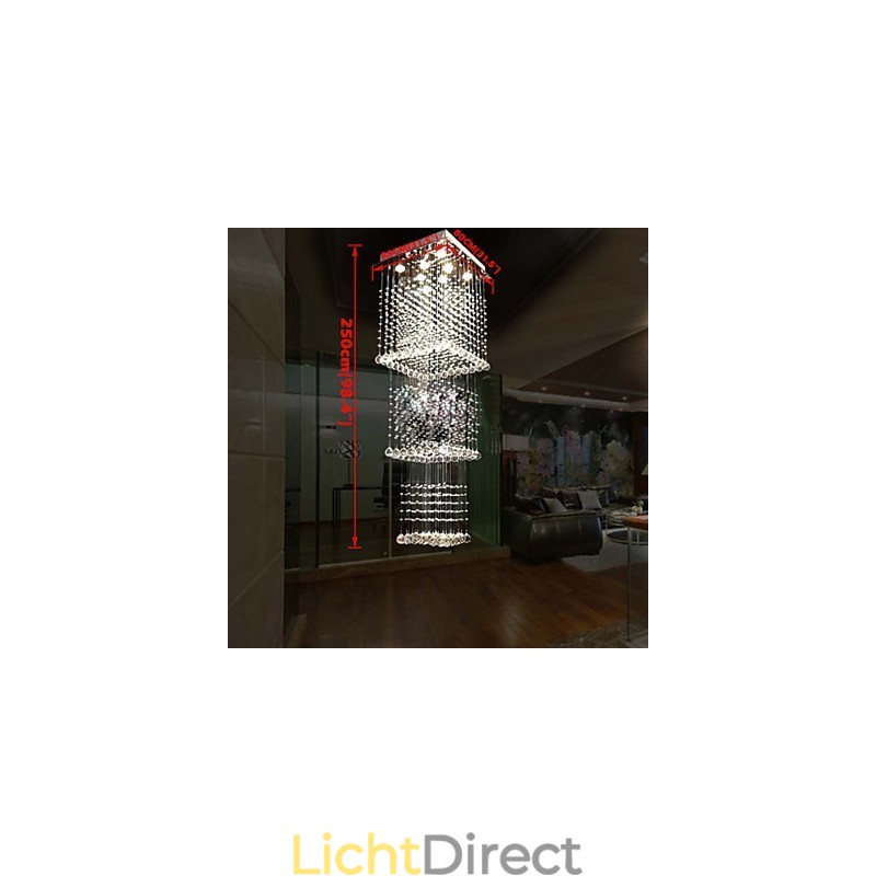Plafond Kristallen Hanglampen Verlichting 8 Lampen Moderne Luxe Zilveren Canpoy K9 Helder Kristal Armaturen