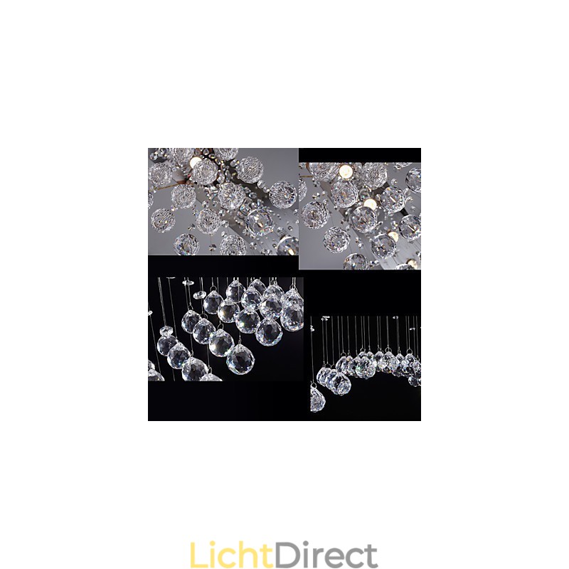 Plafond Kristallen Hanglampen Verlichting 8 Lampen Moderne Luxe Zilveren Canpoy K9 Helder Kristal Armaturen