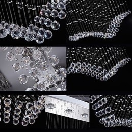 Plafond Kristallen Hanglampen Verlichting 8 Lampen Moderne Luxe Zilveren Canpoy K9 Helder Kristal Armaturen