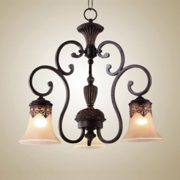 Vintage Country Island Schilderij Metalen Kroonluchter Flush Mount