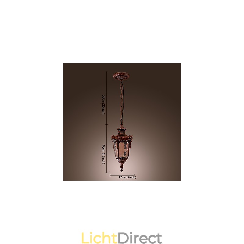 Antiek geïnspireerde hanglamp met 1 lichtbron