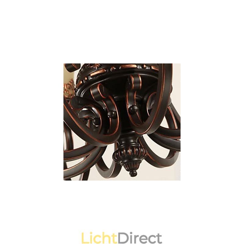 Vintage Country Island Schilderij Metalen Kroonluchter Flush Mount