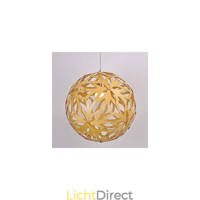 Retro landelijke houten bamboe hanglamp