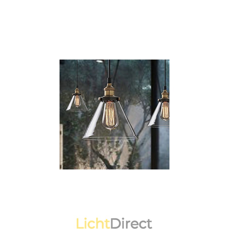 Retro eenvoudige glazen hanglamp