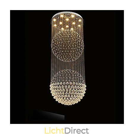 Hanglamp Moderne Kristallen Kroonluchter 12 Lampen Zilveren Baldakijn Helder Kristallen Bol Plafondlampen Armaturen Hanglamp Moderne Kristallen Kroonluchter 12 Lampen Zilveren Baldakijn Helder Kristallen Bol Plafondlampen Armaturen