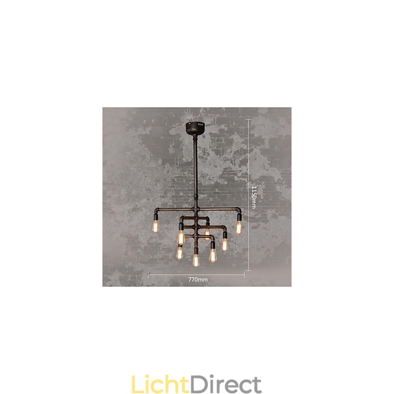 Traditionele klassieke vintage retro lantaarn land schilderij metalen hanglamp