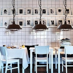 Smeedijzeren landelijke restauratie van oude manieren enkele kop hanglamp