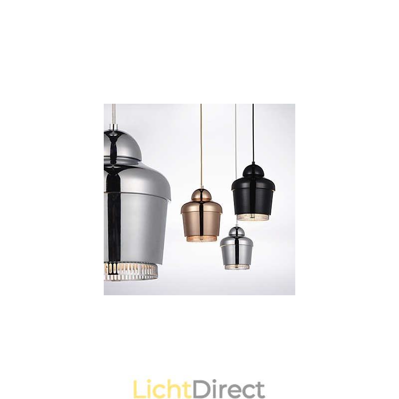 Hanglamp 1 Licht Moderne Eenvoud Gouden Chroom Zwart Wit Koolstofstaal Metalen Kroonluchter