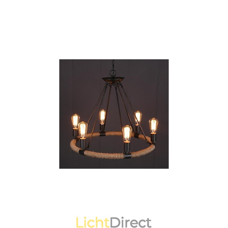 Hanglamp van metaal in landelijke mini-stijl