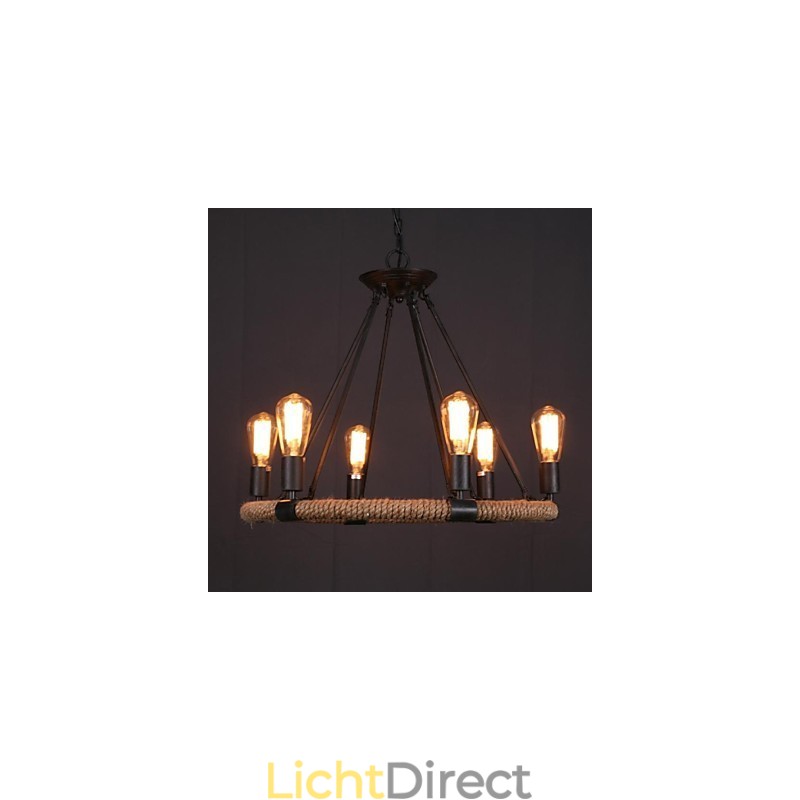 Hanglamp van metaal in landelijke mini-stijl