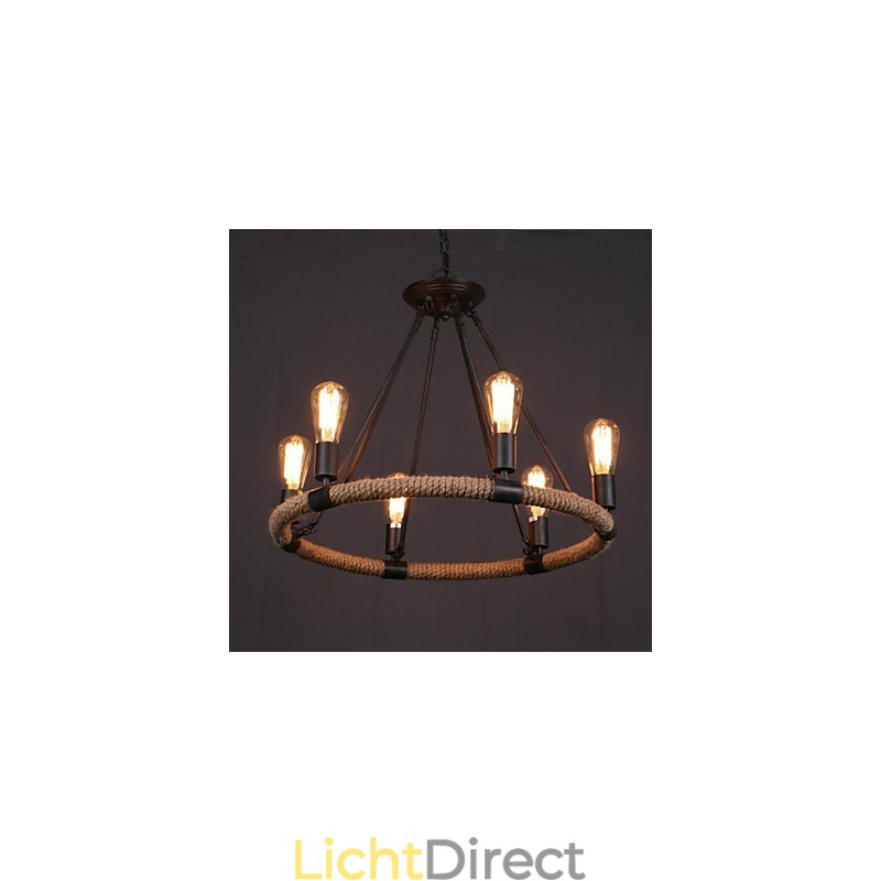 Hanglamp van metaal in landelijke mini-stijl