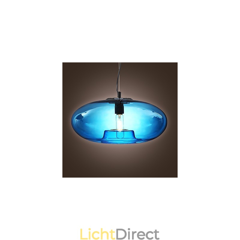 Hanglamp Modern Design Blauwe Glazen Lamp Inbegrepen
