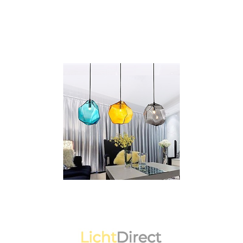 Hanglamp 3 lampen Italiaanse stijl Transparante galvanisering