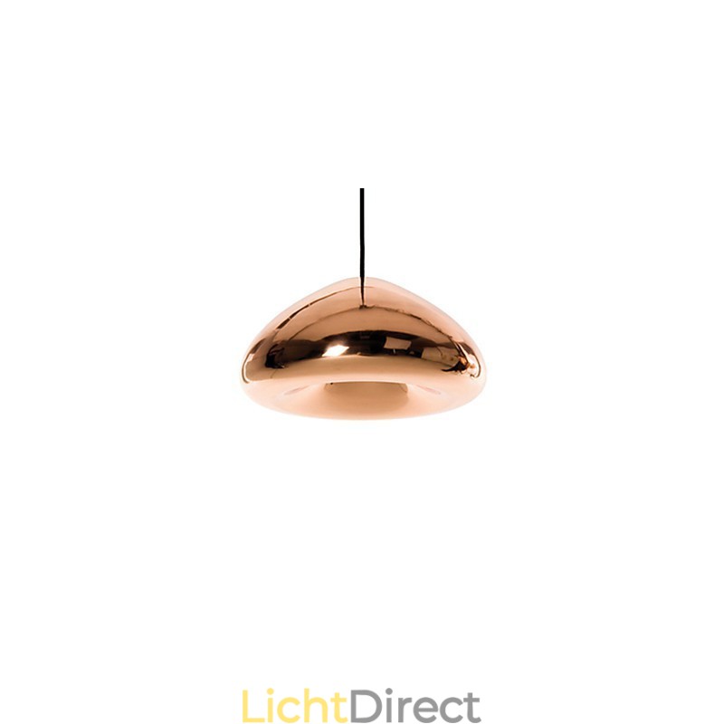 Moderne, eigentijdse metalen hanglamp met schilderij