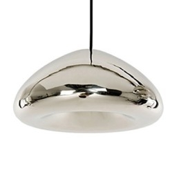 Moderne, eigentijdse metalen hanglamp met schilderij