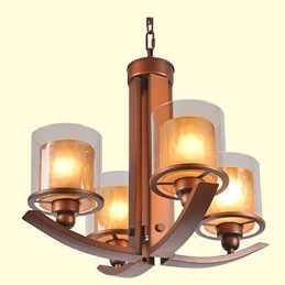 Traditionele klassieke retro mini-stijl schilderij metalen kroonluchter