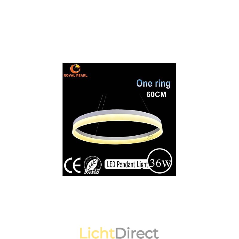 1 Ring 3 Ringen Art Deco Kroonluchter 60cm Hanglamp 36W