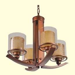 Traditionele klassieke retro mini-stijl schilderij metalen kroonluchter
