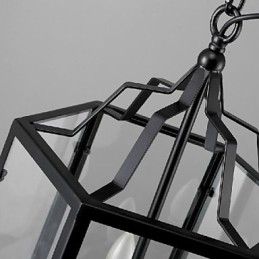 Traditionele Klassieke Vintage Retro Lantaarn Land Mini Stijl Schilderij Metalen Hanglamp Eetkamer