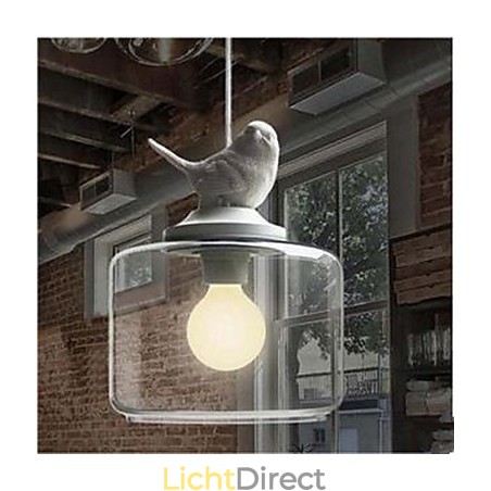 Enkelvoudige glazen vogel hanglamp Enkelvoudige glazen vogel hanglamp