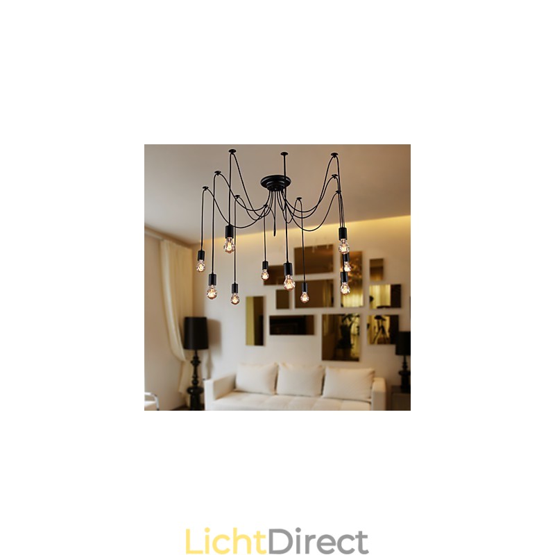 Kroonluchter Vintage Design Lampen Inbegrepen Living 10 Lampen Hanglamp