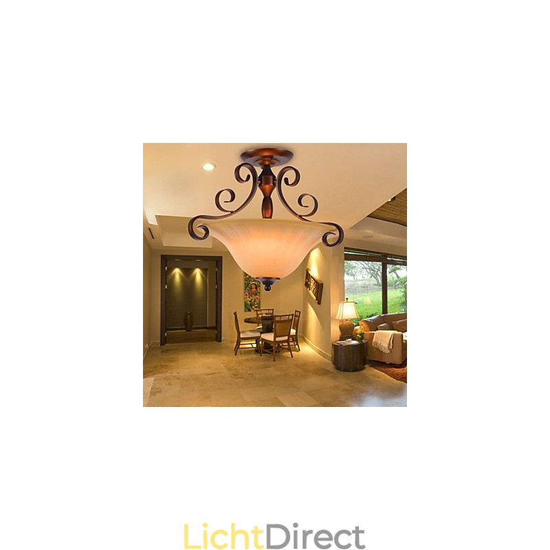 Rustieke Lodge Vintage Mini Stijl Schilderij Metalen Hanglamp