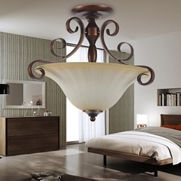 Rustieke Lodge Vintage Mini Stijl Schilderij Metalen Hanglamp