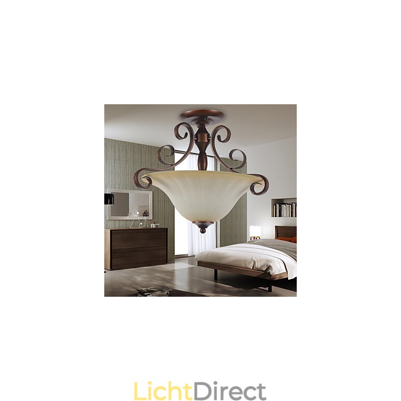 Rustieke Lodge Vintage Mini Stijl Schilderij Metalen Hanglamp