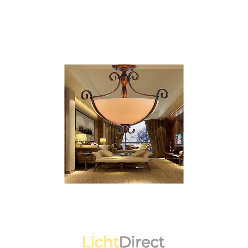 Rustieke Lodge Vintage Mini Stijl Schilderij Metalen Hanglamp
