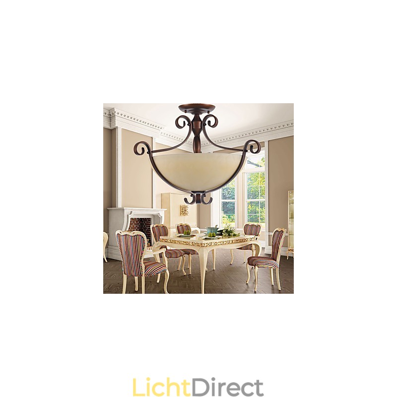 Rustieke Lodge Vintage Mini Stijl Schilderij Metalen Hanglamp