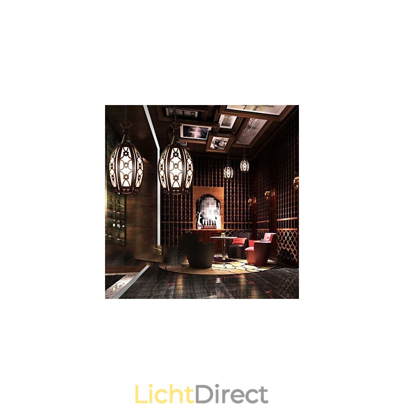 Hedendaagse en gecontracteerde creatieve houten eetkamer hanglamp lamp licht