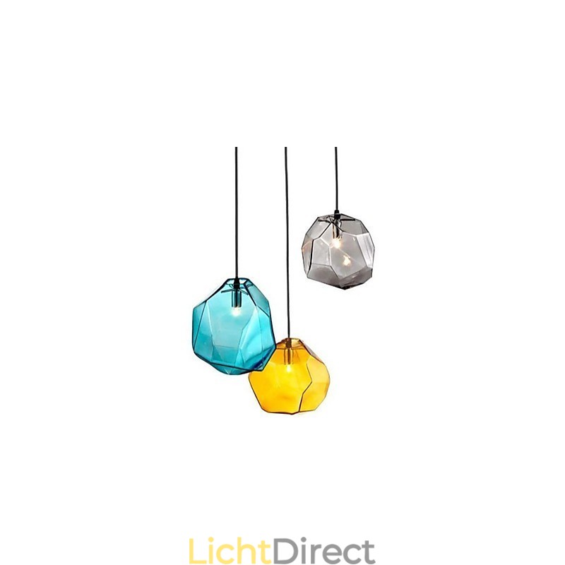 Creatieve ijskristallen glazen diamanten hanger chromatische druppellamp lamp licht