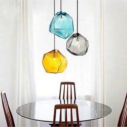 Creatieve ijskristallen glazen diamanten hanger chromatische druppellamp lamp licht