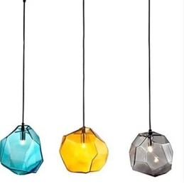 Creatieve ijskristallen glazen diamanten hanger chromatische druppellamp lamp licht