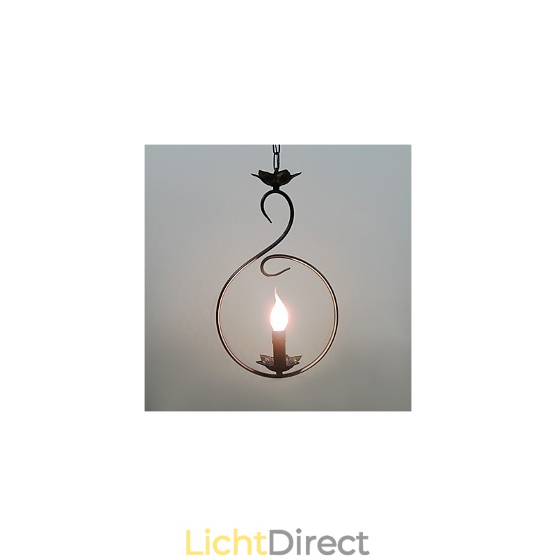 Hanglamp in brons in landelijke ministijl