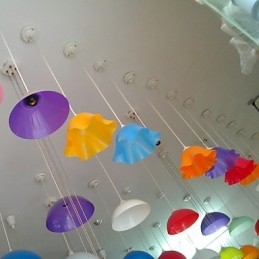 Enkelvoudige acryl lijn transparante schoorsteen droplight supermarktlamp