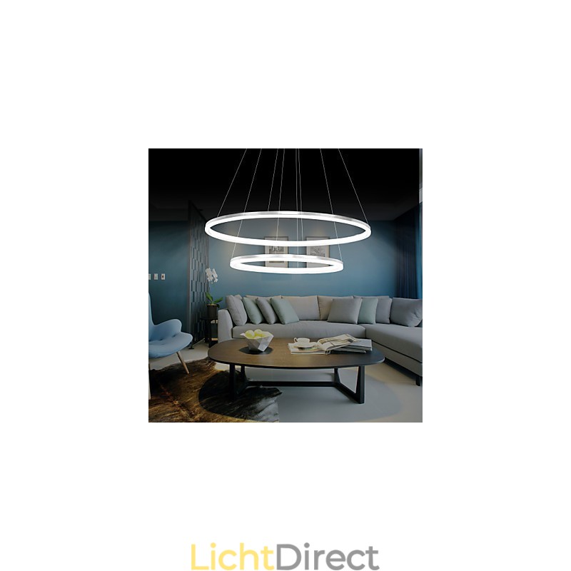 Moderne design hanglamp 4Hoogwaardige acryl dubbele ring pasvorm