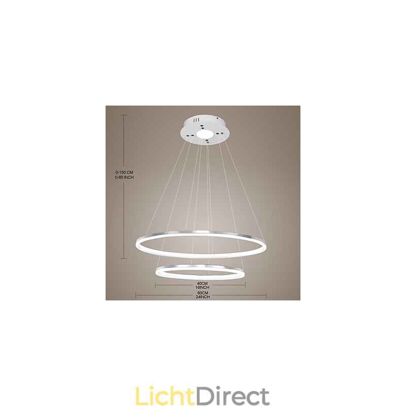 Moderne design hanglamp 4Hoogwaardige acryl dubbele ring pasvorm