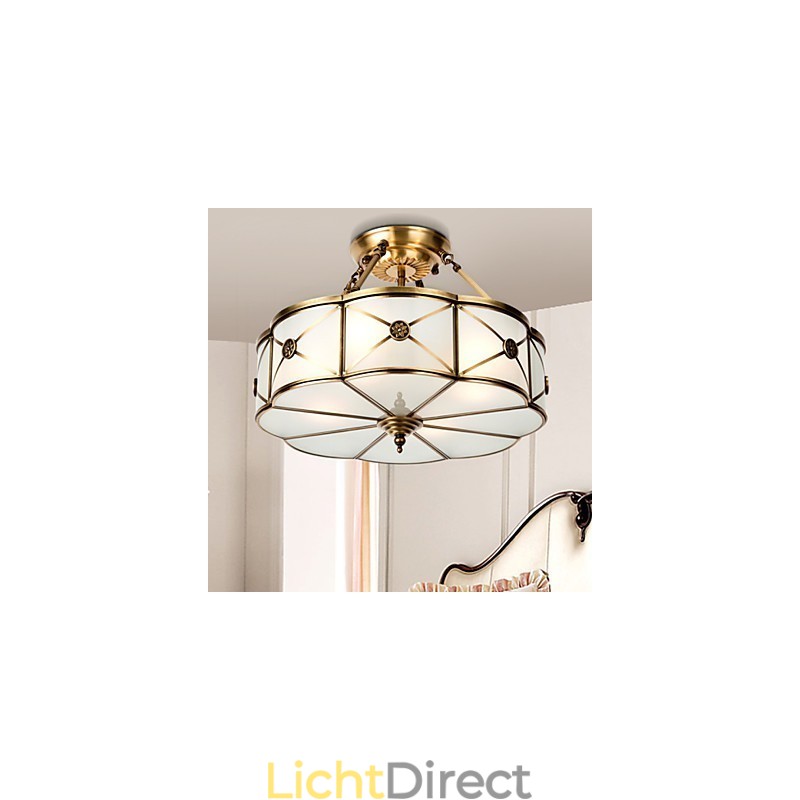 Moderne, eigentijdse decoratieve design koperen plafondlampfamilie