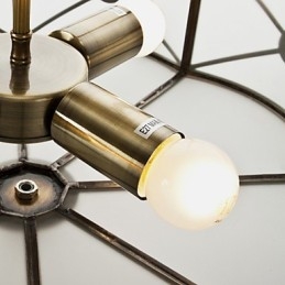 Moderne, eigentijdse decoratieve design koperen plafondlampfamilie