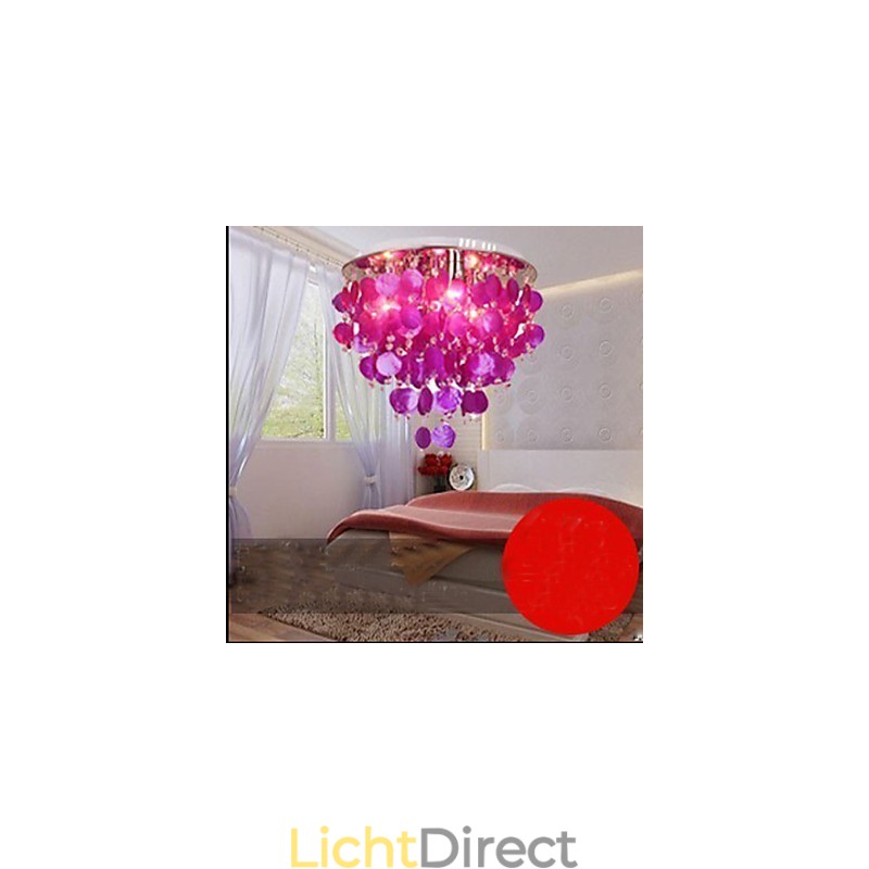 Warme kristallen plafondlamp schelp