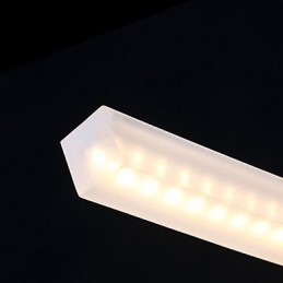Moderne, eigentijdse hanglamp van chroom
