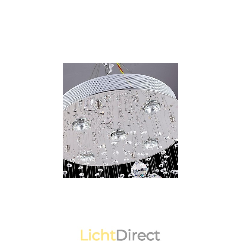 Moderne eigentijdse traditionele klassieke rustieke lodge vintage land eiland kristal gegalvaniseerde metalen hanglamp