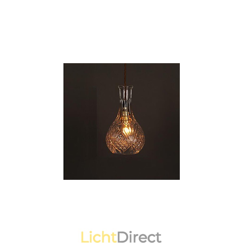 Romantische fles creatieve gesneden kunst glazen kroonluchter licht hanglamp