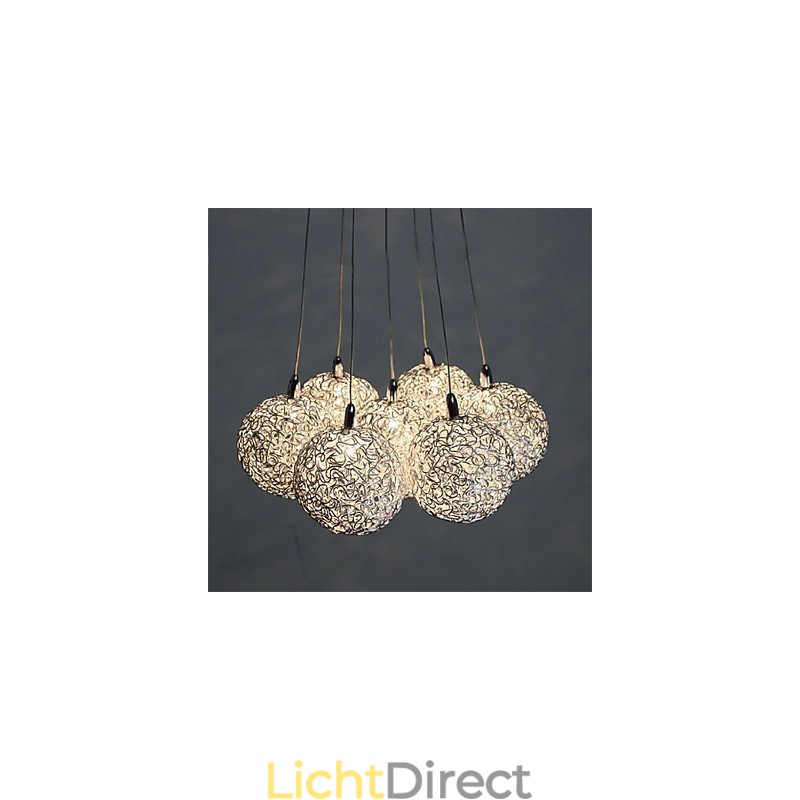 Moderne, eigentijdse mini-stijl gegalvaniseerde metalen hanglamp