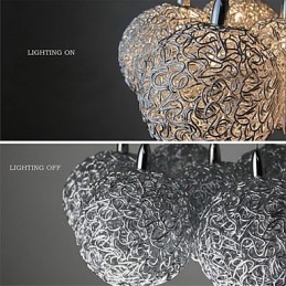 Moderne, eigentijdse mini-stijl gegalvaniseerde metalen hanglamp