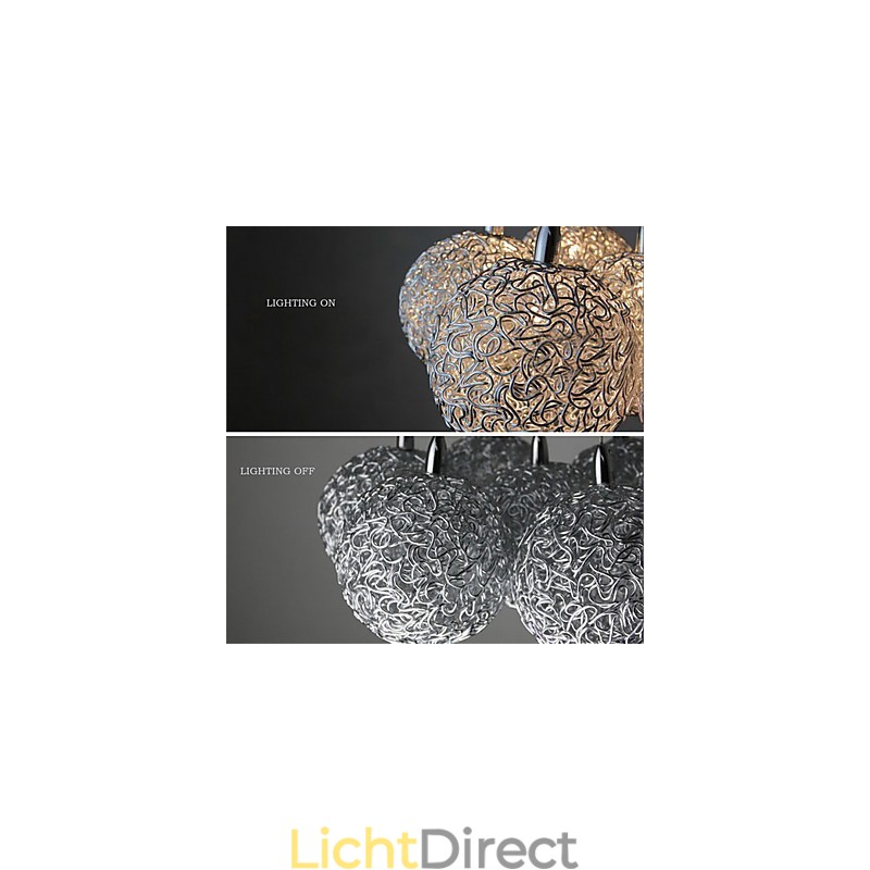 Moderne, eigentijdse mini-stijl gegalvaniseerde metalen hanglamp
